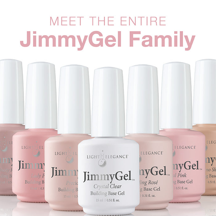 Six NEW JimmyGel Shades | Sparkly JimmyGel Colors | HEMA Free, Soak-Off Builder Gel in a Bottle Colors