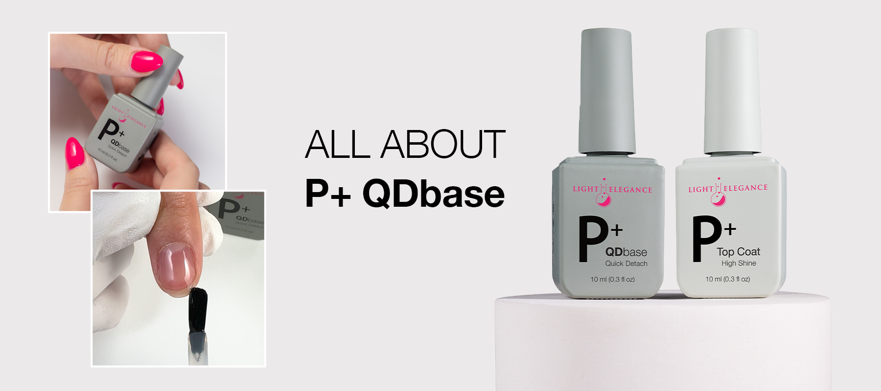 All About P+ QDbase | Soak-Off Base Coat | HEMA Free Gel Polish