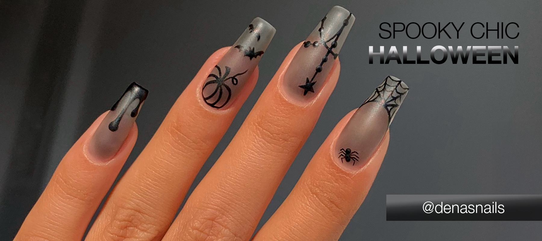 Spooky Chic Halloween by @DenasNails ft NEW Sheer Black JimmyColor