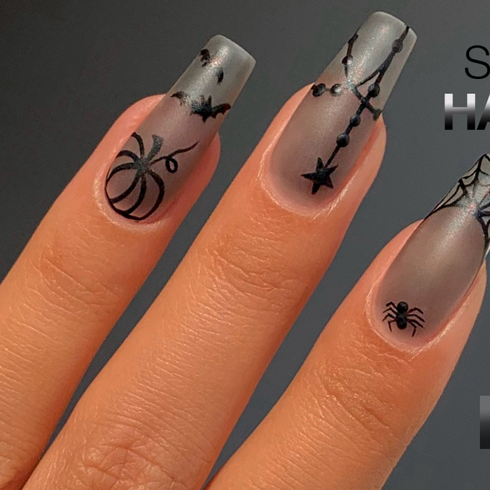 Spooky Chic Halloween by @DenasNails ft NEW Sheer Black JimmyColor