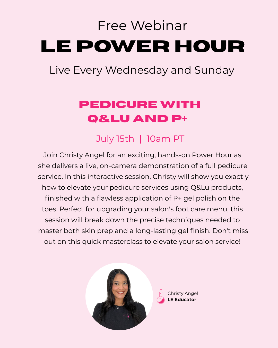(FREE!) LE Power Hour Wednesday and Sunday @ 10 am PT