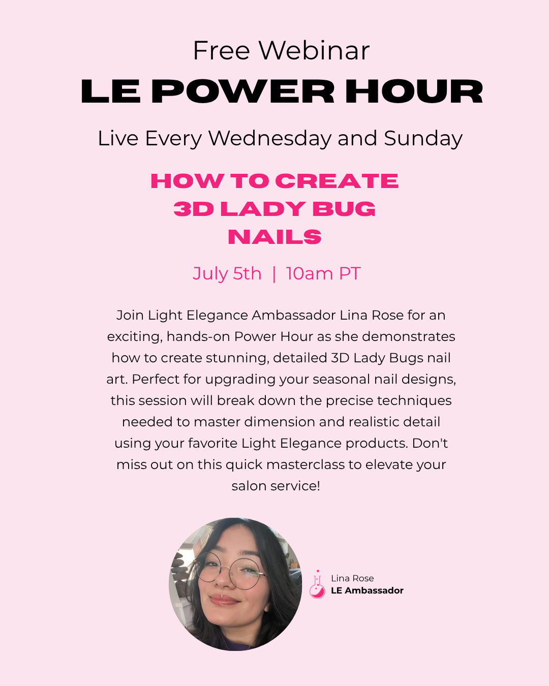 (FREE!) LE Power Hour Every Wednesday @ 10 am PT