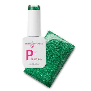 P+ Emerald Green Glitter Gel Polish 10 ml