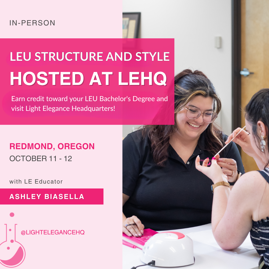 In Person at LEHQ | Structure & Style :: E-File Techniques with Structured Manicures & Advanced Nail Art  | October 11 & 12 2026