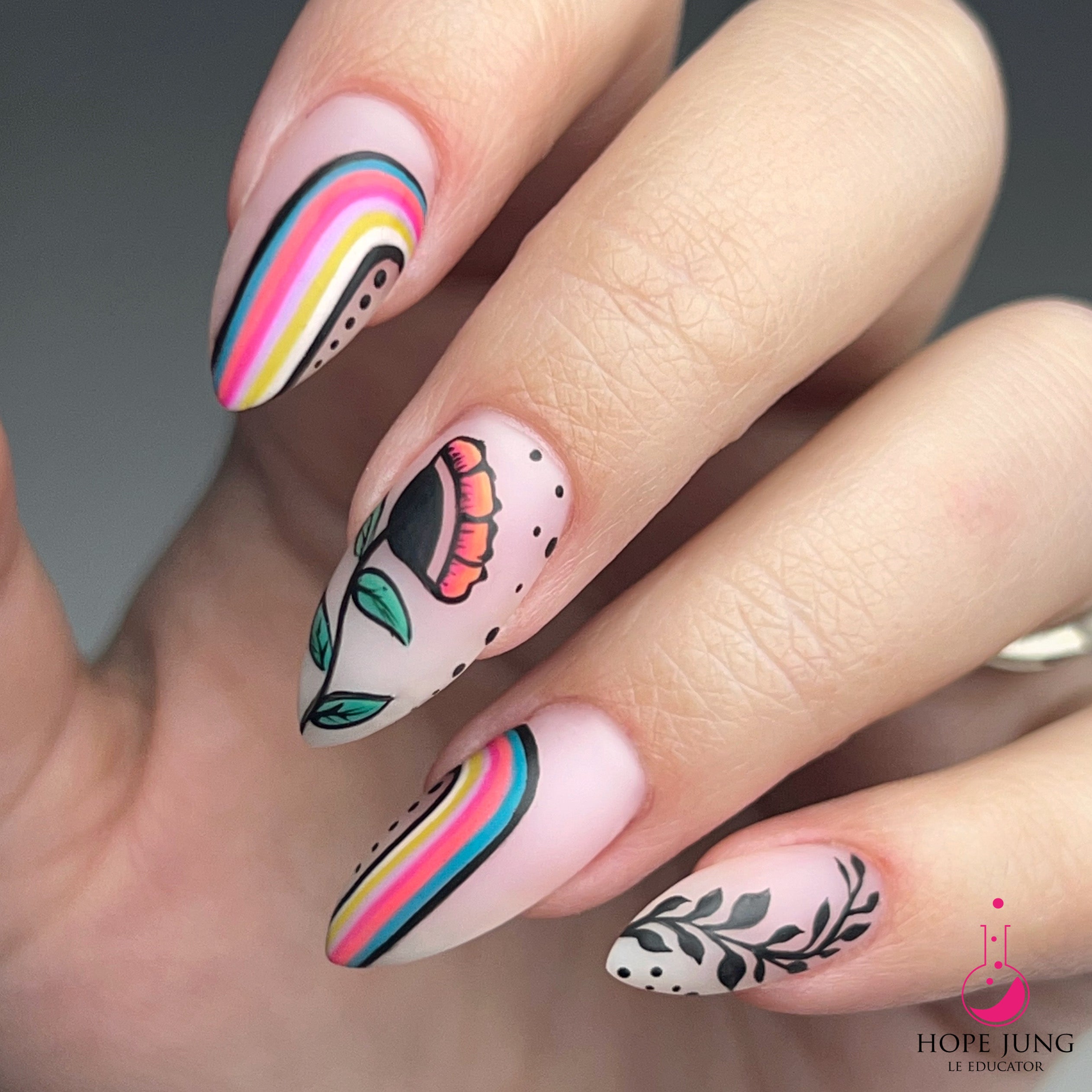 succulent nail design ButterCream by Color Seriously Succulent